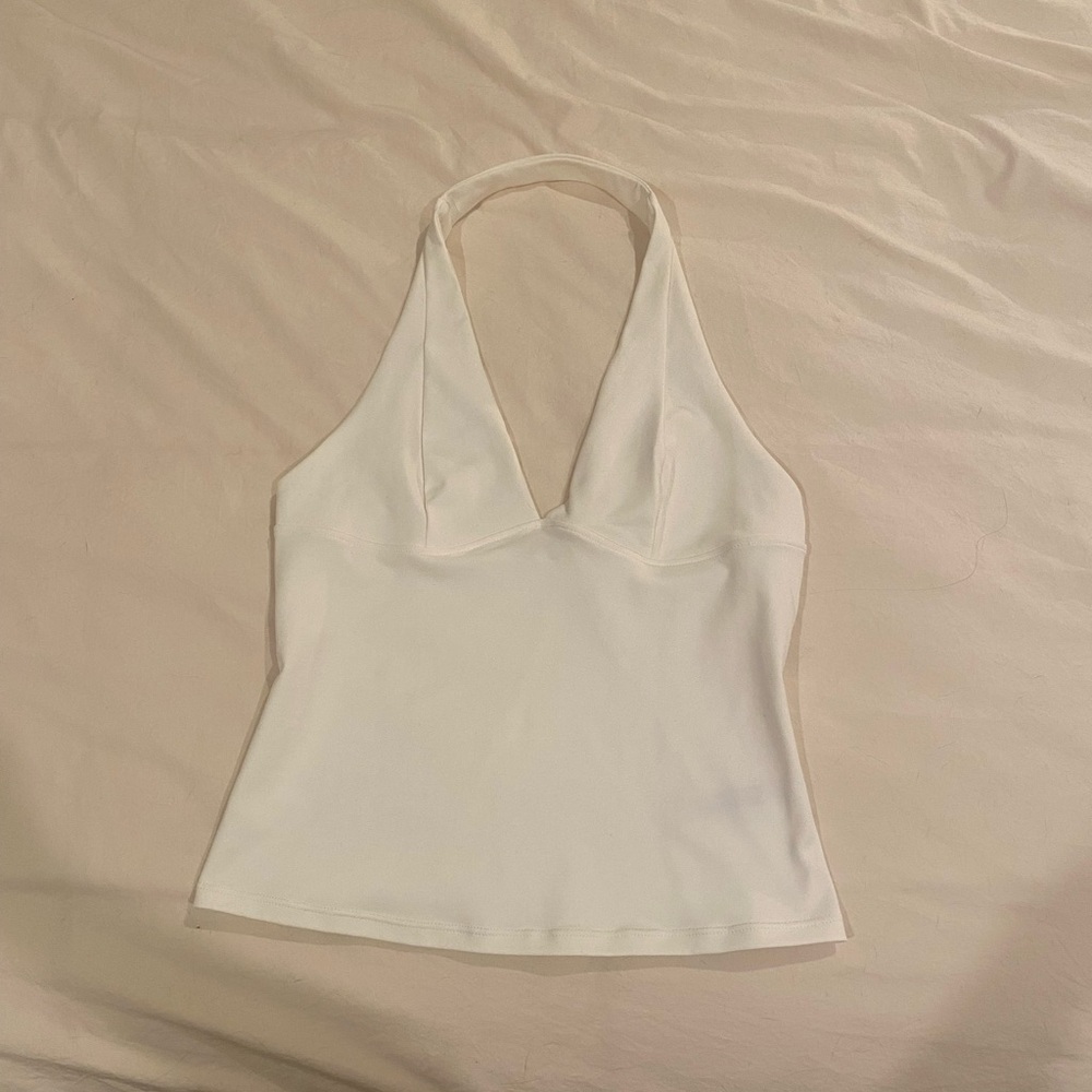 Elegant Cream Halter Top